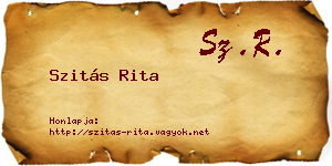 Szitás Rita névjegykártya